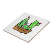 Schattigee fiesta Cactus cactussen succulenten Tegeltje (Zijkant)