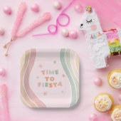 Schattigee Fiesta Regenboog Verjaardag Papieren Bordje (Feest)