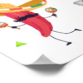 Schattigee Fiesta Taco Cactus Animal Baby shower W Poster (Hoek)