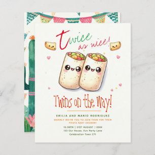 Schattigee Fiesta TWINS Baby shower BURRITOS