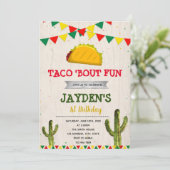 Schattigee Fiesta verjaardagsfeestuitnodiging Kaart (Staand voorkant)