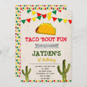Schattigee Fiesta verjaardagsfeestuitnodiging Kaart (Voorkant / Achterkant)