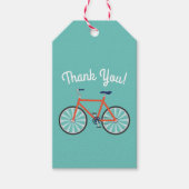Schattigee Fiets Kinder Fietsverjaardag Dank u Cadeaulabel (Voorkant)