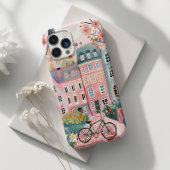 Schattigee fiets stijlvolle stad scène Case-Mate iPhone case