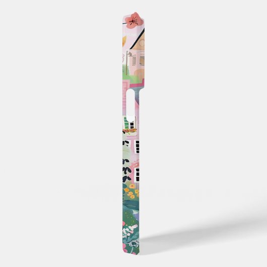 Schattigee fiets stijlvolle stad scène Case-Mate iPhone case (Achterkant / Rechts)