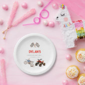 Schattigee Fietsen Gecombineerd thema Verjaardag Papieren Bordje (Feest)