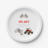 Schattigee Fietsen Gecombineerd thema Verjaardag Papieren Bordje (Voorkant)