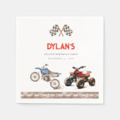 Schattigee Fietsen Gecombineerd thema Verjaardag Servet (Voorkant)