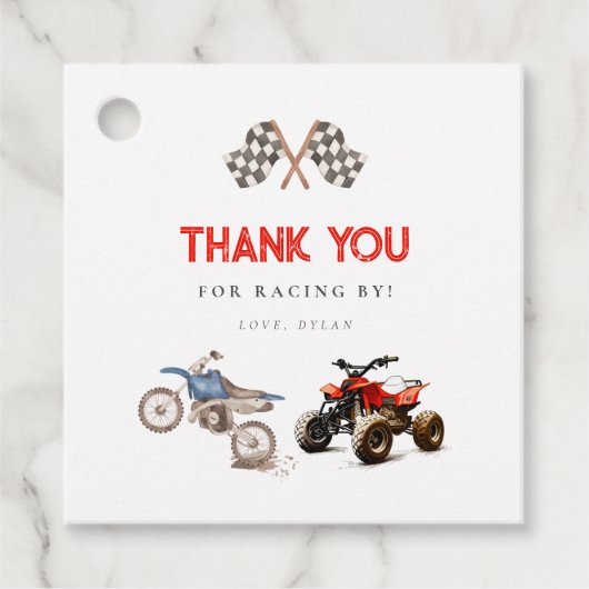 Schattigee fietsen Verjaardag Bedankjes Labels (Voorkant)