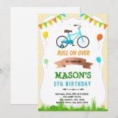 Schattigee fietsuitnodiging kaart (Voorkant / Achterkant)