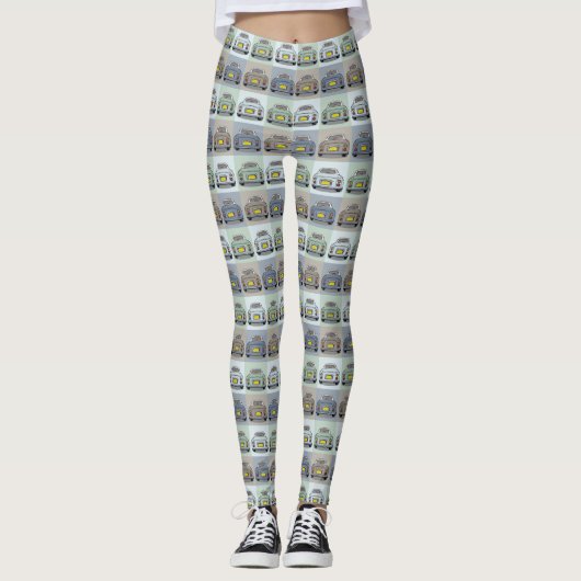 Schattigee Figaro Car Pattern Figarations Leggings (Voorkant)