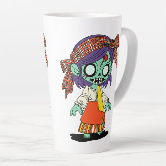 Schattigee Filippijnse Zombie Latte Mok (Rechterhoek)