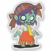 Schattigee Filippijnse Zombie Sticker (Voorkant)