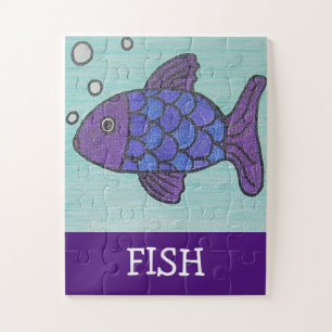 Schattigee Fish Portrait Puzzel voor Kids-Erin Bri
