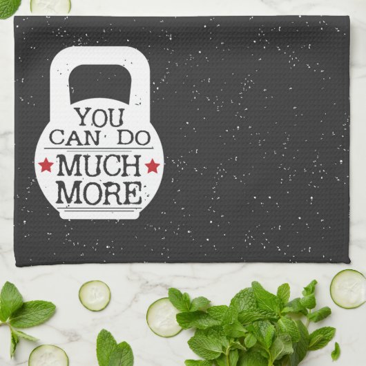 Schattigee Fitness Motivatie Workout Gym Kettlebel Theedoek (Gevouwen)