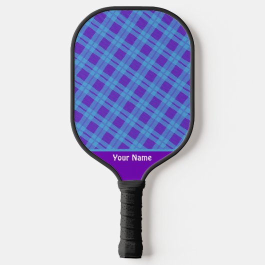 Schattigee Fitness Paarse Geruite Pickleball Paddl Pickleball Paddle (Achterkant)