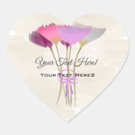 Schattigee Flair Waterverf Peony Sticker