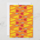 Schattigee Flaming Darts Kids Verjaardagsfeestje S Kaart (Achterkant)