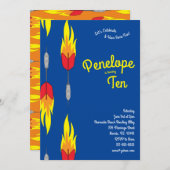 Schattigee Flaming Darts Kids Verjaardagsfeestje S Kaart (Voorkant / Achterkant)