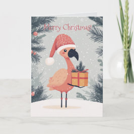 Schattigee Flamingo Christmas Kaart