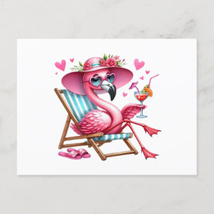 Schattigee Flamingo clipart Briefkaart