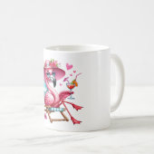 Schattigee Flamingo clipart Koffiemok (Voorkant rechts)