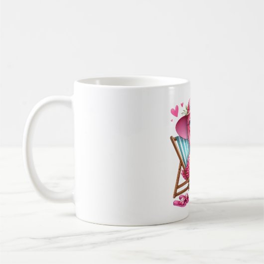 Schattigee Flamingo clipart Koffiemok (Links)