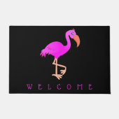Schattigee Flamingo - Happy - Welkom Deurmat (Voorkant)