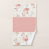 Schattigee flamingo-kudde bad handdoek (Handdoek)