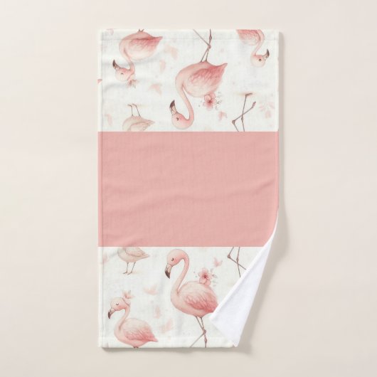Schattigee flamingo-kudde bad handdoek (Handdoek)