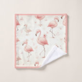 Schattigee flamingo-kudde bad handdoek (Wasdoekje)