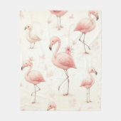 Schattigee flamingo-kudde fleece deken (Voorkant)