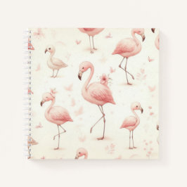 Schattigee flamingo-kudde notitieboek
