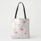 Schattigee flamingo-kudde tote bag (Voorkant)