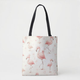Schattigee flamingo-kudde tote bag