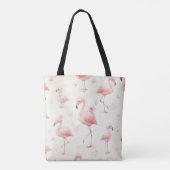 Schattigee flamingo-kudde tote bag (Achterkant)