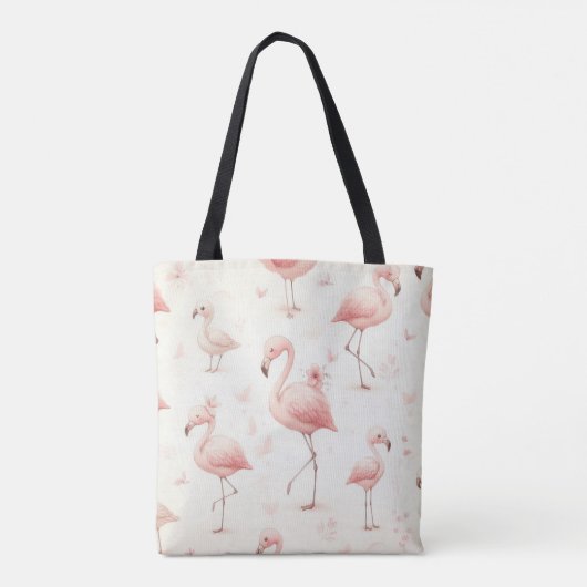 Schattigee flamingo-kudde tote bag (Achterkant)