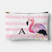 Schattigee Flamingo Monogram Roze Streep Schattige