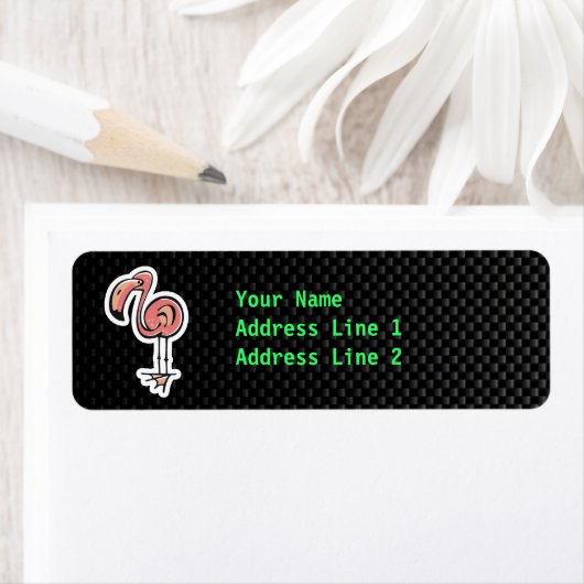 Schattigee Flamingo; Slank Etiket (Insitu)