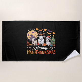 Schattigee Flamingo Thanksgiving Ik ben geen Turki Strandlaken