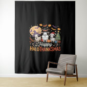 Schattigee Flamingo Thanksgiving Ik ben geen Turki Wandkleed (In situ)