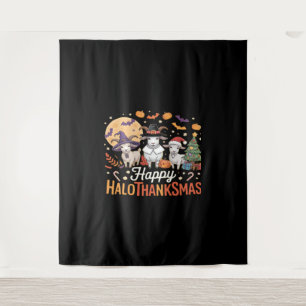 Schattigee Flamingo Thanksgiving Ik ben geen Turki Wandkleed