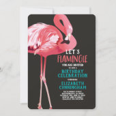 Schattigee Flamingo Tropical Let's Flamingle Verja Kaart (Voorkant)