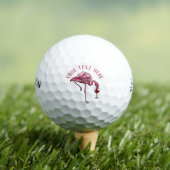 Schattigee Flamingo wijndrinker Custom Team Golfballen (Insitu Shirt)