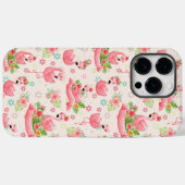 Schattigee flamingo's en tropische bloemen Case-Mate iPhone case (Achterkant (horizontaal))