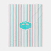 Schattigee Flamingo's in Love Pattern Fleece Deken (Voorkant)