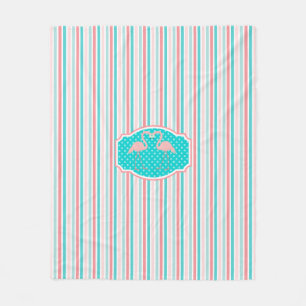 Schattigee Flamingo's in Love Pattern Fleece Deken