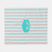 Schattigee Flamingo's in Love Pattern Fleece Deken (Voorkant (Horizontaal))