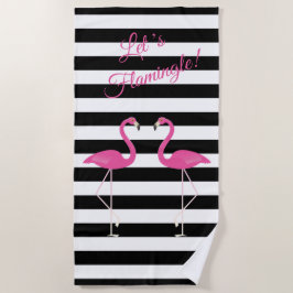Schattigee Flamingo's, Laten we Flamingle Strandla Strandlaken