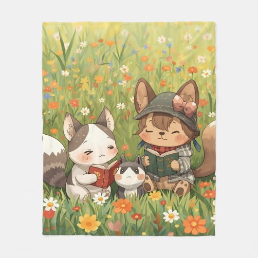 Schattigee fleecedeken fleece deken (Voorkant)